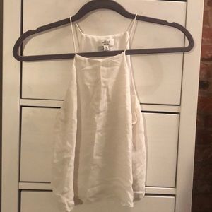 Aritzia White Silk Tank